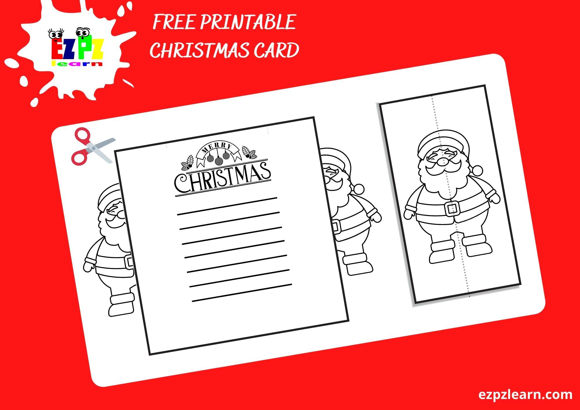 Santa Folding Christmas Card